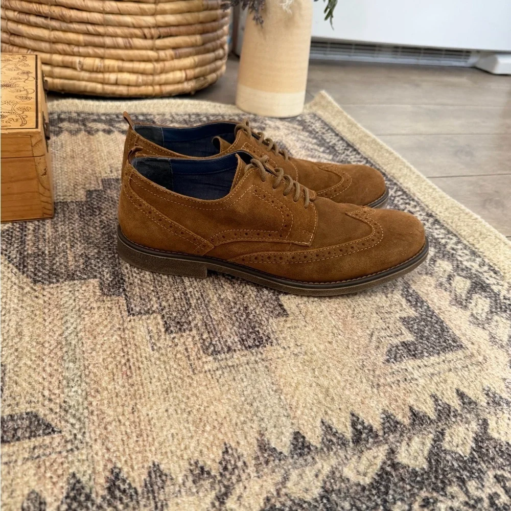 Joseph Abboud Men's Leather Suede Wingtip Dress Shoes Robert II Size 10.5
